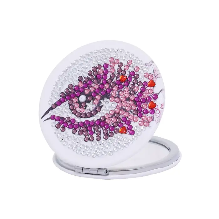 Kit de miroir de poche pliable portable pour adultes, bricolage, art diamant animal, compact, peintu
