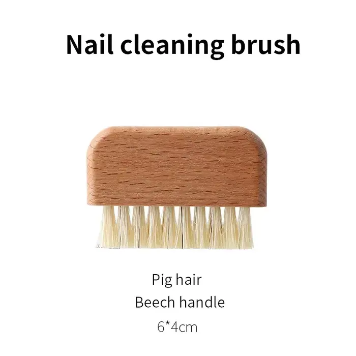 Brosses de nettoyage des ongles mini brosse à poussière d'ongles en bois et poils de porc outils de 