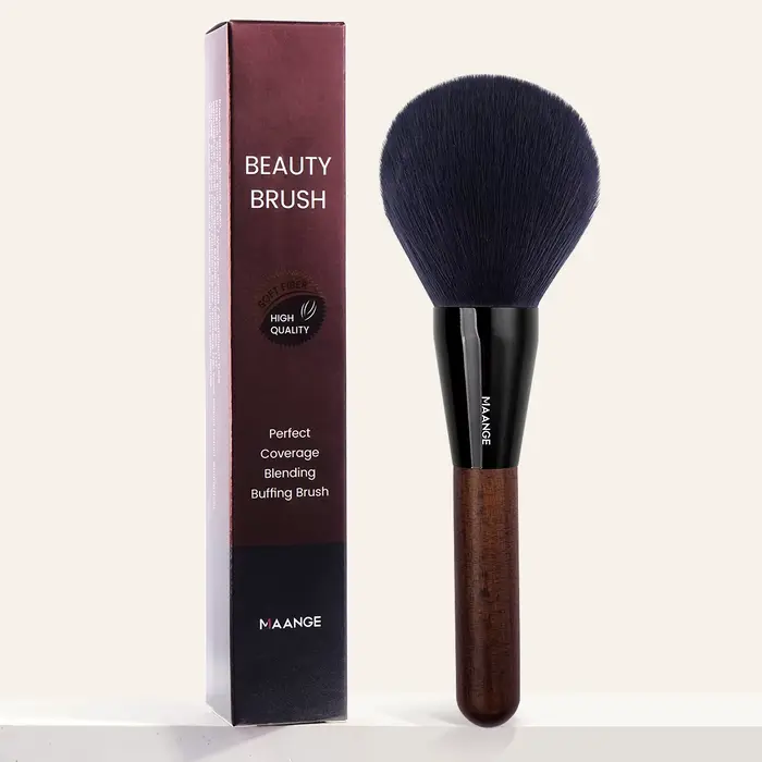 MAANGE 1PC pinceau à poudre professionnel grand pinceau à joues à poils doux et denses mélange pince
