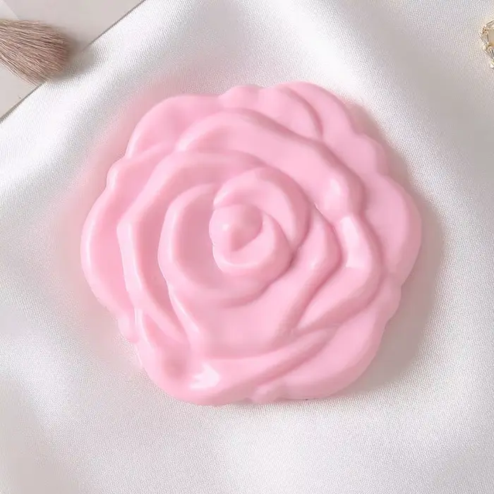 Mini miroir Portable rétro fleur de Rose, petit miroir de maquillage de poche, miroirs à main Double