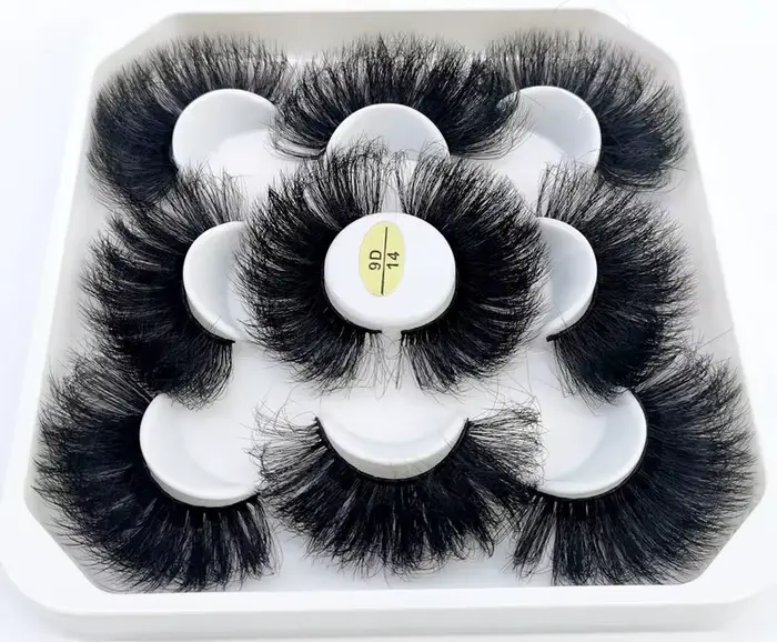 5 paires 25mm 3D vison cils en vrac russe rouleau moelleux naturel faux cils dramatique vison cils o