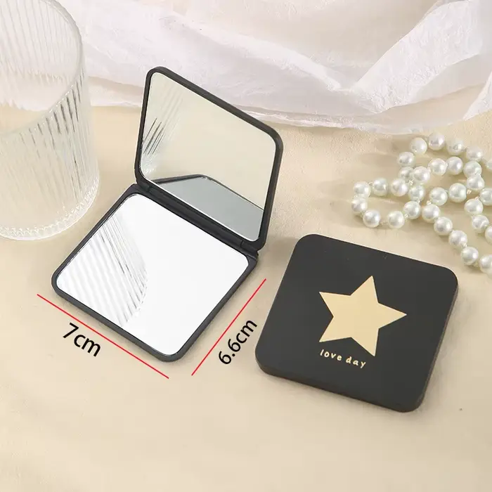 Mini miroir de maquillage portatif, table de dortoir et utilisation au bureau, miroir pliant réglabl