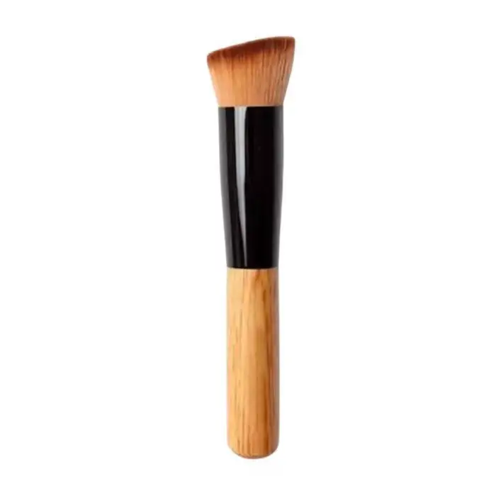 Pinceaux de maquillage inclinés portables, pinceaux de maquillage anti-cernes souples à dessus plat,