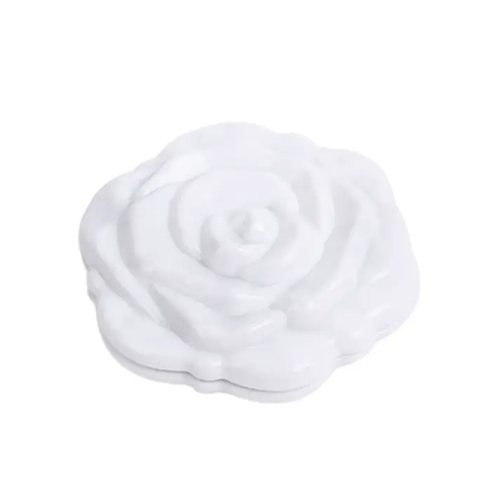 Miroir de maquillage double face en forme de rose, miroir de poche pratique, mini miroir de poche ro