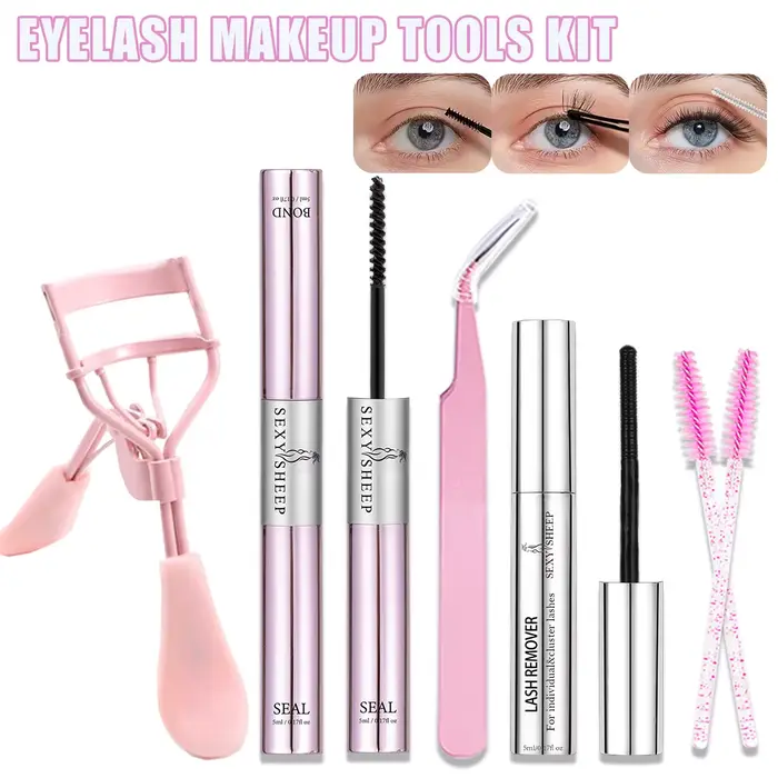 Colle à cils 2-en-1 pour extensions de cils DIY : Adhésion et scellage longue durée, tenue forte, ré