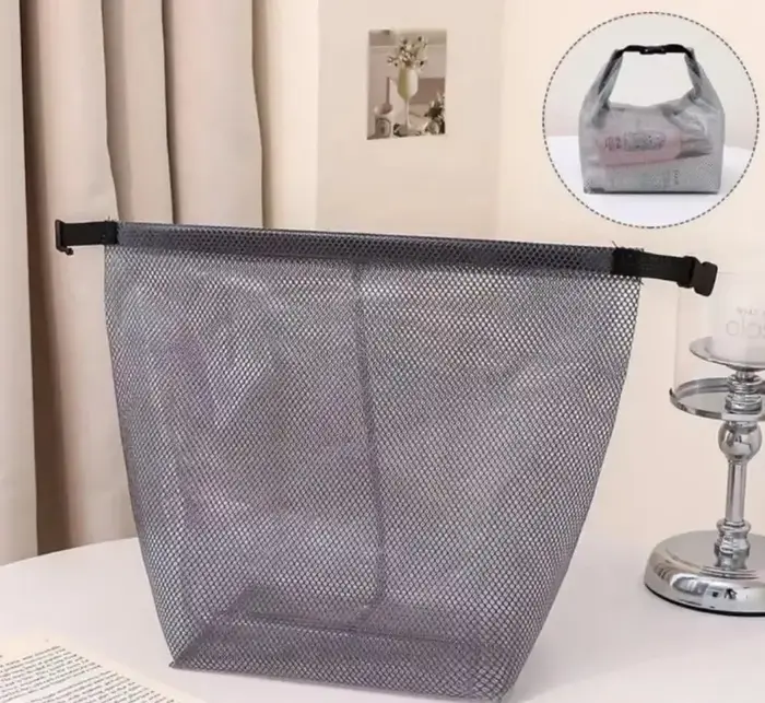 Sac de rangement étanche avec cordon de serrage, trousse de toilette unisexe de grande capacité pour