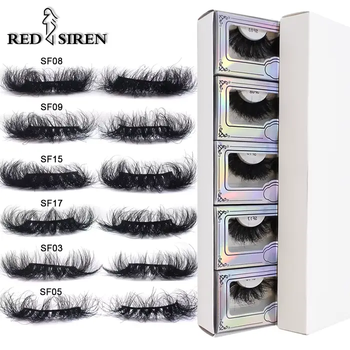 Cils en vison 5/10/30/50 paires, cils longs de 25mm, vaporeux, en vrac, maquillage 25mm, vente en gr