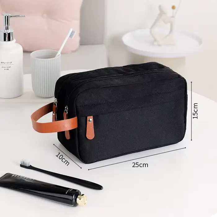 Trousse de Toilette Homme de Voyage, Organisateur de Toilette, Trousse de Rasage Étanche pour Articl