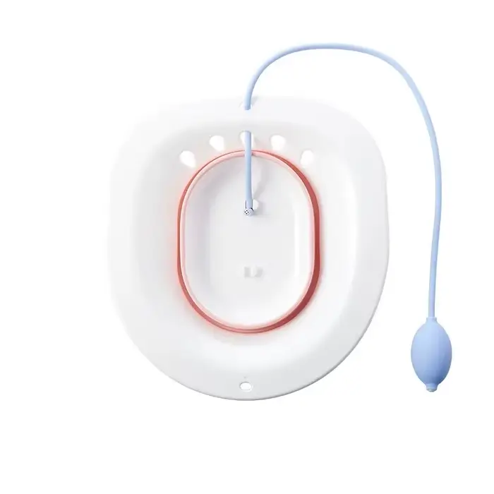 Kit de bain de siège pliable pour femmes, soins post-partum, hémorroïdes, avec tuyau de rinçage