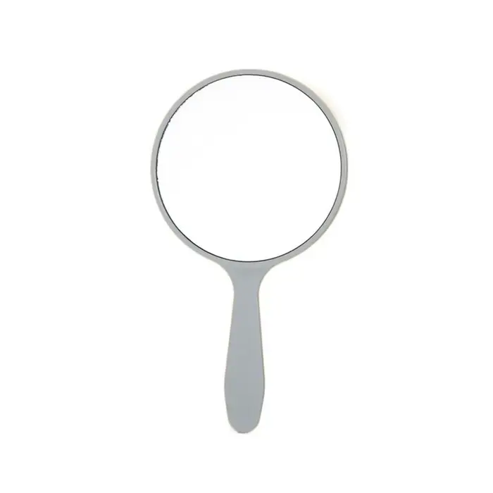 Miroir de maquillage créatif à main avec poignée, rond, petit miroir Portable Anti-chute pour la mai