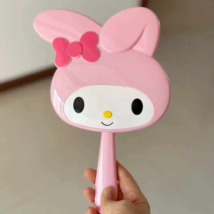 My Melody miroir de maquillage à main dessin animé mignon exquis pratique miroir de maquillage porta