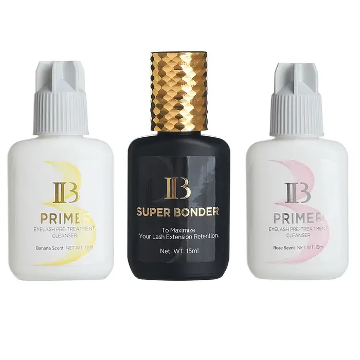 I Beauty Primer Collect Super Bonder Agent fixateur Extension de cils apprêt clair nettoyant ib parfum banane Rose