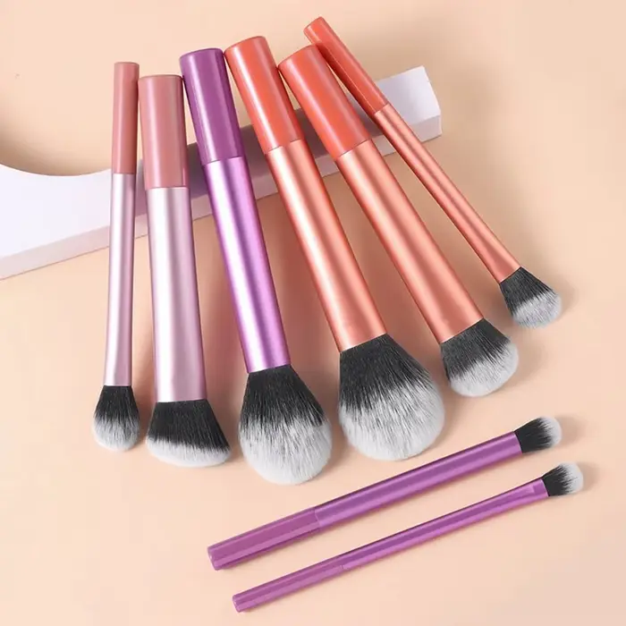 Kit de pinceaux de maquillage, 8 pièces, en fibres synthétiques douces, multifonctionnels, pour le v