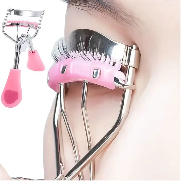 Recourbe-cils professionnel en acier inoxydable avec peigne
