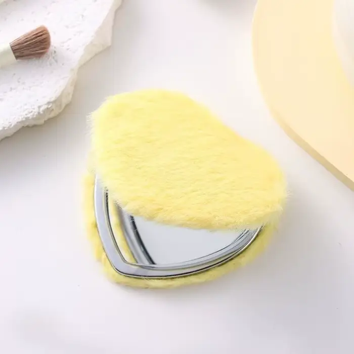 Miroir de maquillage pliable double face, mini miroir de poche de voyage, miroir portable élégant, c
