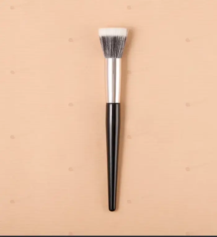 Pinceau de maquillage à points – Pinceau à double fibre pour finition aérographe, produits liquides