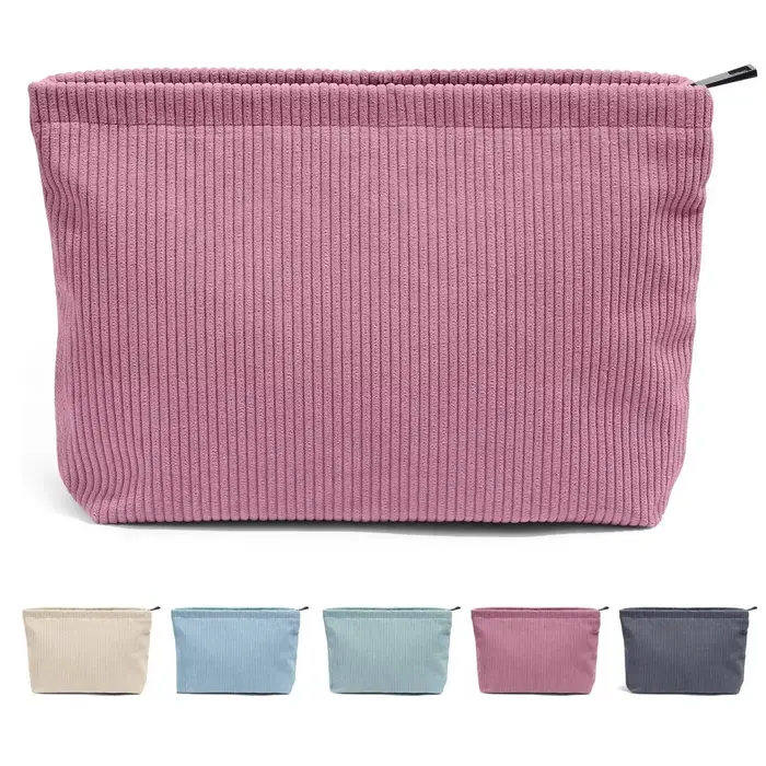 Sac à cosmétiques de voyage en velours côtelé, sac de rangement de maquillage Portable, sacs à main 