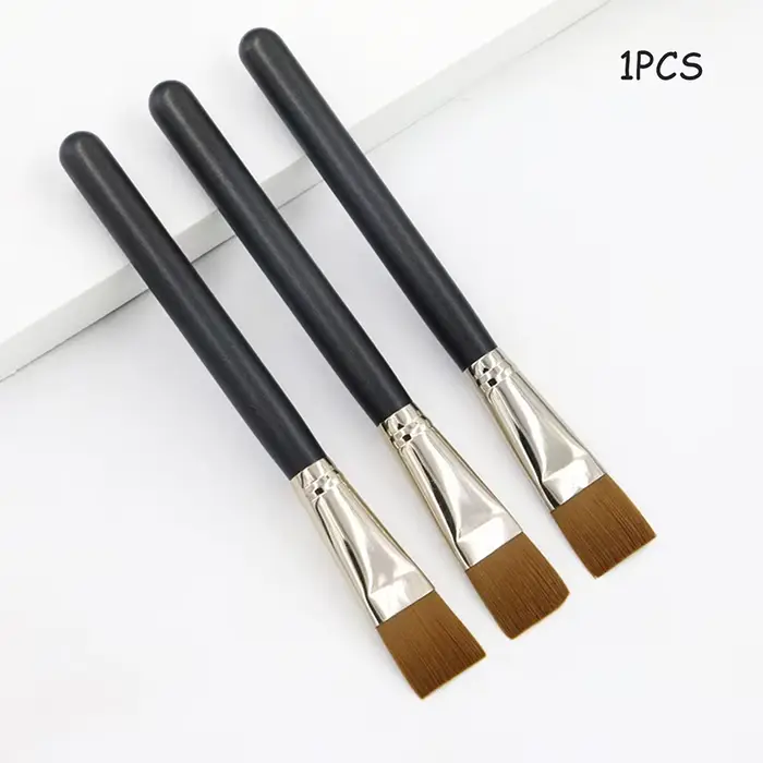 Pinceau de fond de teint plat et carré pour femme, cheveux doux, correcteur, BB crème, mélangeur, ma