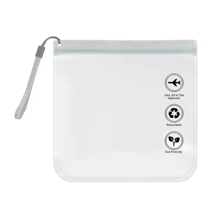 Sac de voyage Transparent étanche pour femmes, trousse de toilette de sécurité d'aéroport réutilisab
