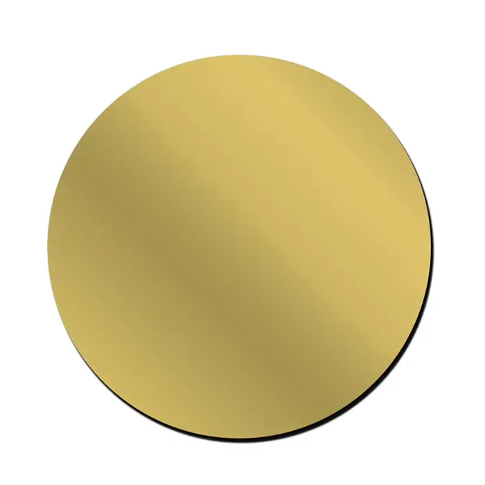 Mini Miroir Autocollant Mural Rond en Acrylique, 10-30cm, Décoratif, Auto-Adhésif, Or Argent, pour M