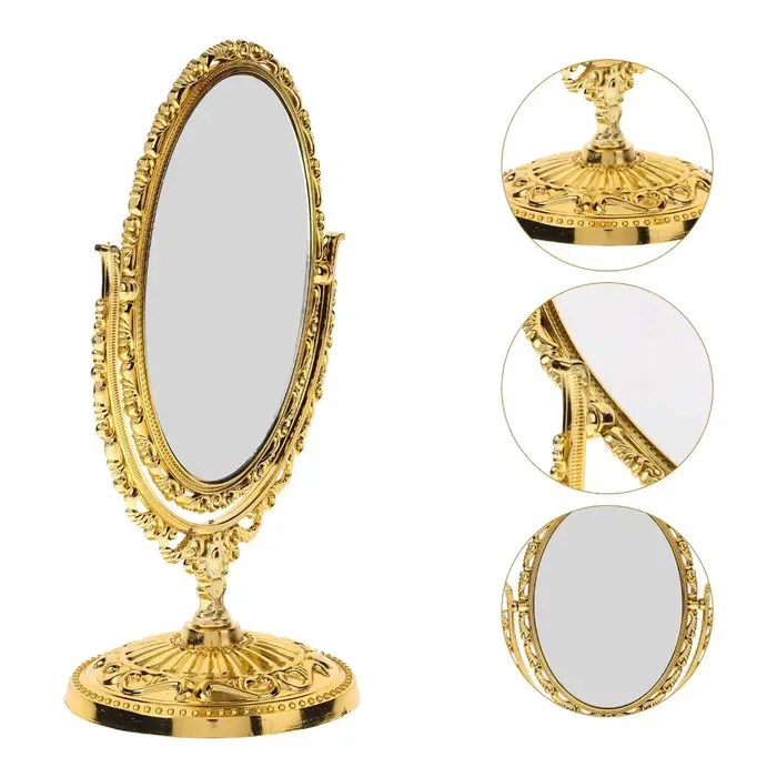 Miroir de maquillage à Rotation Double face
