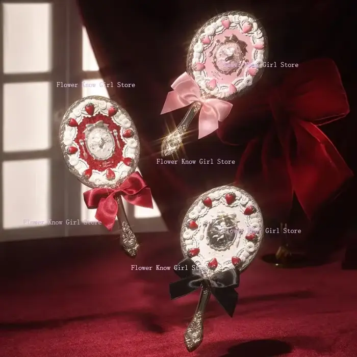 Flower Knows – miroir à main cupidon aux fraises