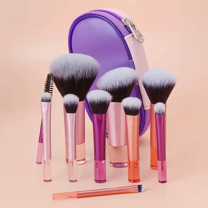 Ensemble de pinceaux de maquillage professionnels, 10 pièces, pinceaux classiques multifonctionnels 