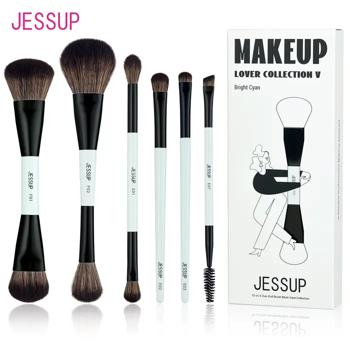Jessup ensemble de pinceaux de maquillage pinceaux de maquillage Double face fond de teint Contour B