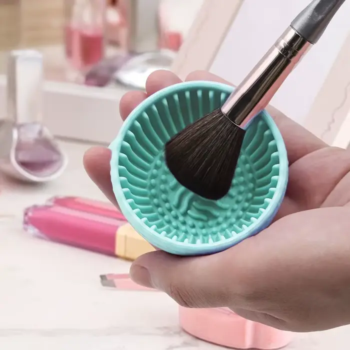 Bol de nettoyage pour pinceaux de maquillage en silicone