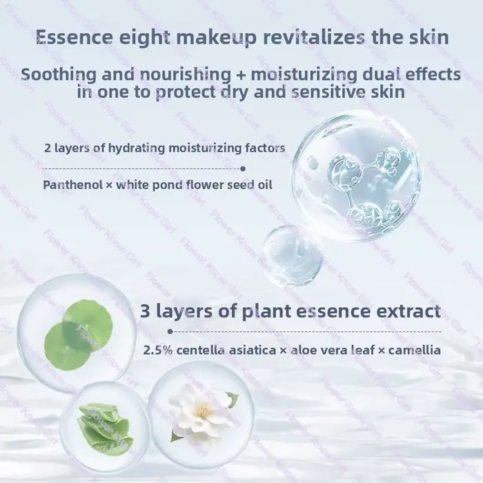 Maquillage fleur connaît coquille perle Collection apprêt coloration Base de maquillage visage lait 