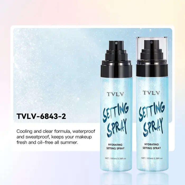 Spray fixateur de maquillage hydratant TVLV, spray fixateur longue durée anti-brillance, imperméable