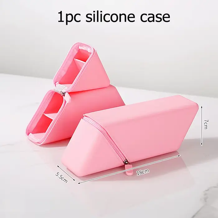 Trousse à crayons pliable en Silicone, grande capacité, extensible, verticale, polyvalente, papeteri