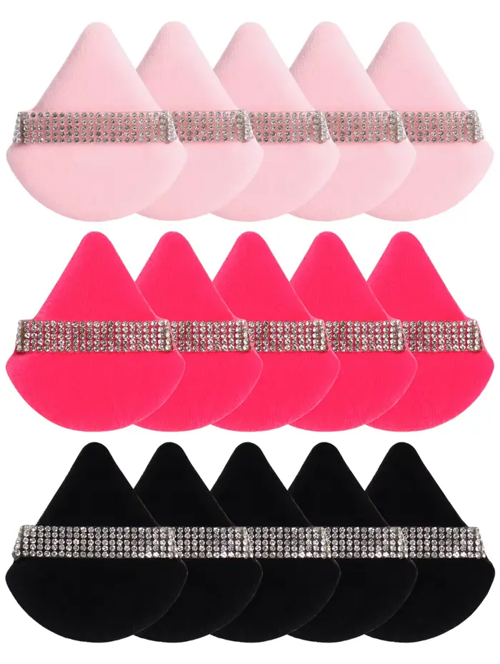 3 diamant Triangle poudre bouffée visage maquillage outil éponge velours doux lisse beauté