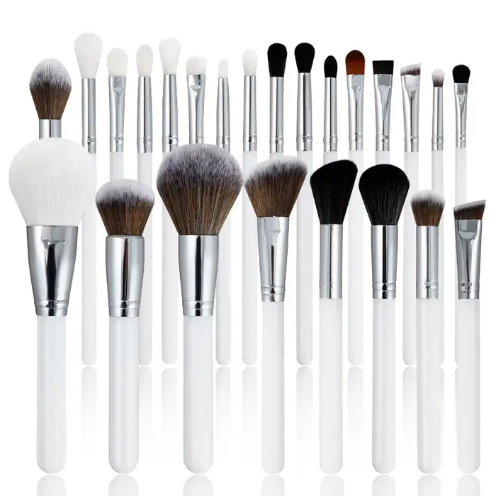 Ensemble de pinceaux de maquillage avec manche en bois, ensemble complet pour tous types de peau, sa