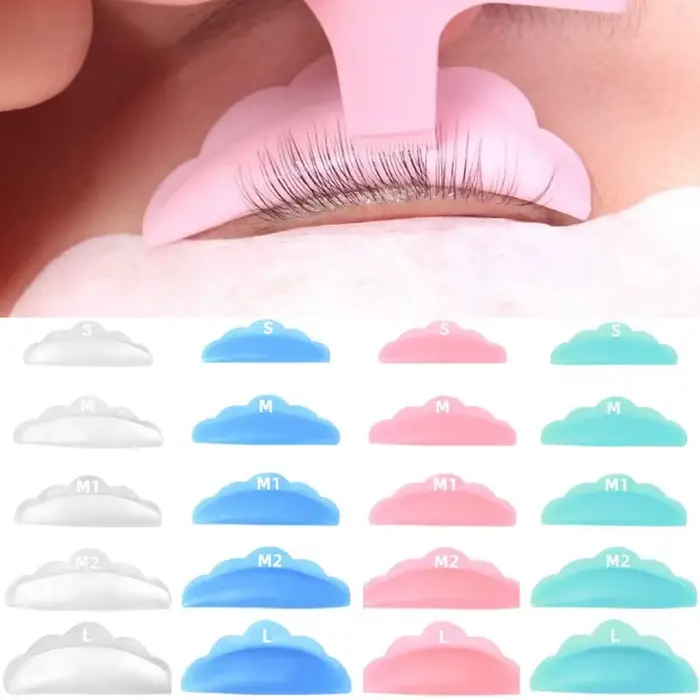 Kit de levage de cils en Silicone, 5 paires, tampon de permanente, Extension de cils, tiges de boucl