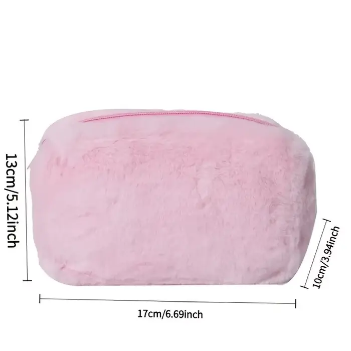 1 joli sac de rangement pour maquillage en peluche - Sac