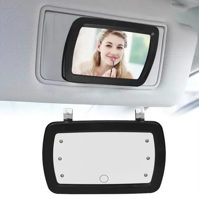 Miroir de maquillage universel pour pare-soleil de voiture, cosmétique pare-soleil, miroir de courtoisie, miroir de maquillage automobile