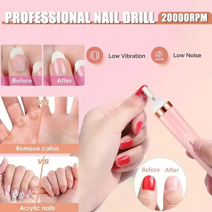Kit de manucure, ensemble d'ongles électrique avancé 5 en 1