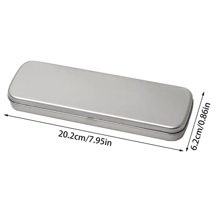 Boîte à stylos en métal, boîte en fer, crayon métallique polyvalent, papeterie pour étudiants, boîte