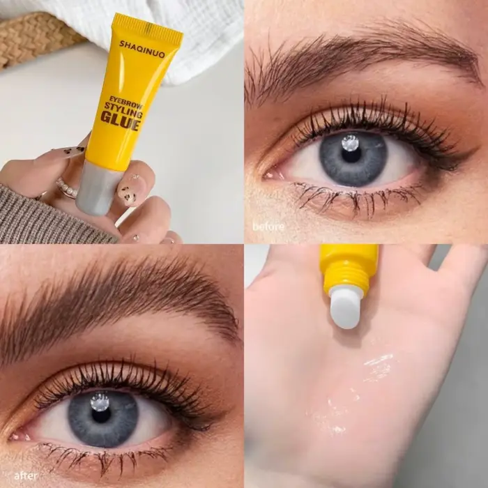Gel coiffant sourcils, Crème coiffante sourcils avec brosse, Gel sourcils effet naturel, Gel sourcil