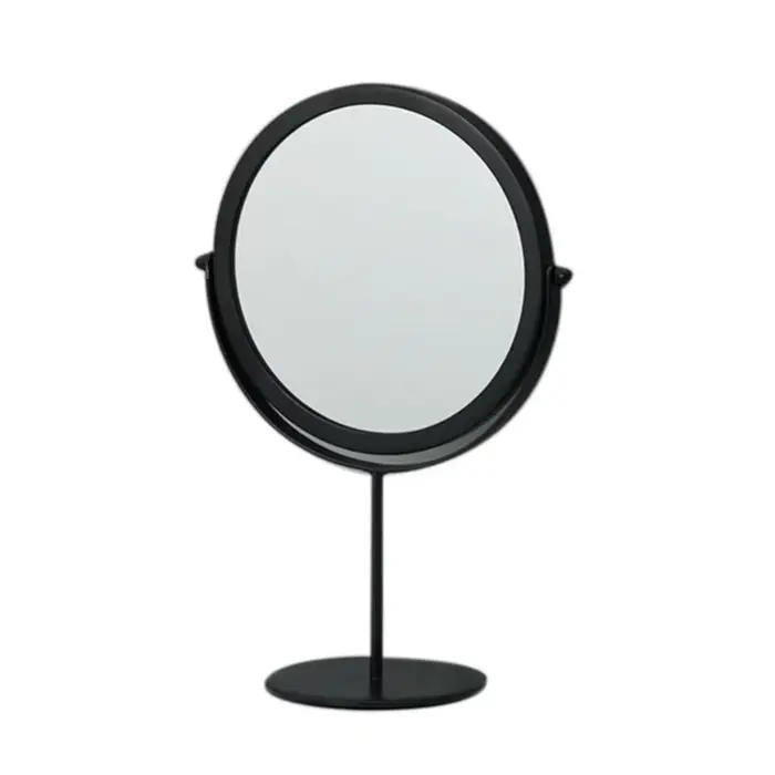 Miroir de bureau rotatif haute définition, miroir de maquillage rotatif en métal de style européen,