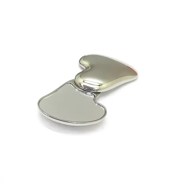 Miroir de maquillage portatif en forme de coeur, mini petit miroir double face portable non fragile,