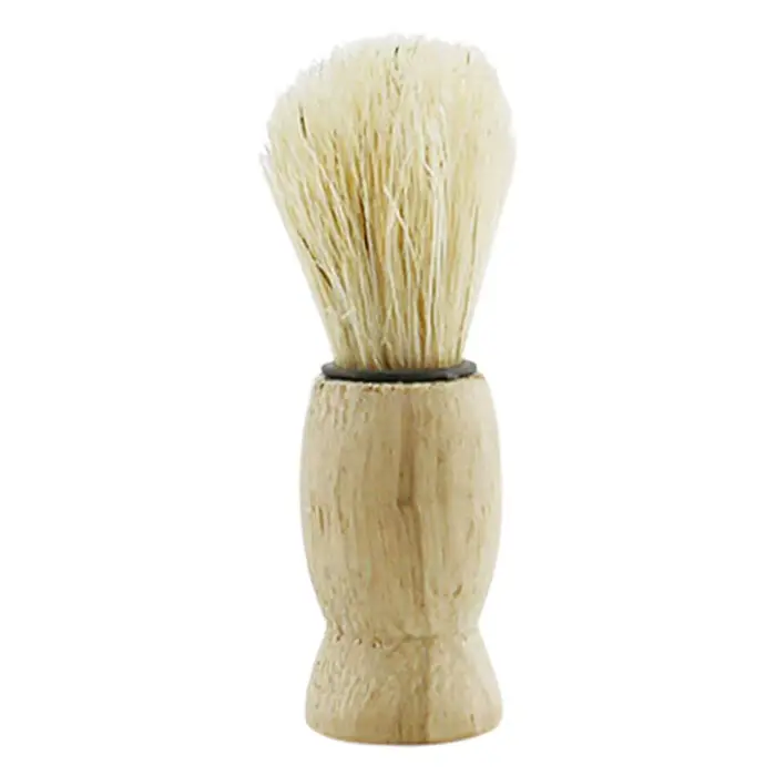 1/2 Pcs Pinceaux de Rasage et de Maquillage à Manche en Bois, Poils Naturels, pour Salon de Coiffure