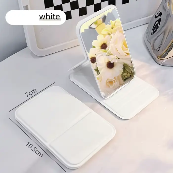 Miroir de maquillage portable pliable pour filles, miroir de maquillage haute définition, mini miroi