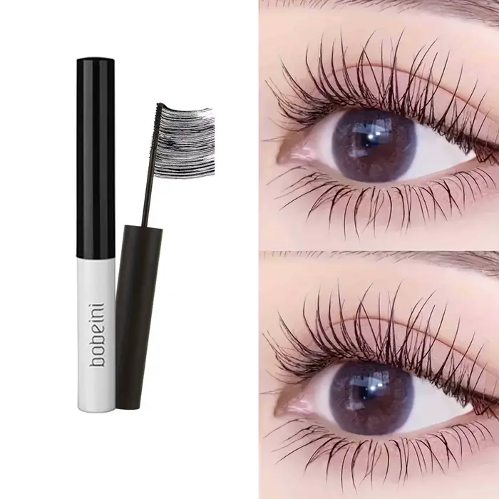 Mascara noir extra fin, petite tête de brosse fine, optique à boucles fines commandée pour créer des