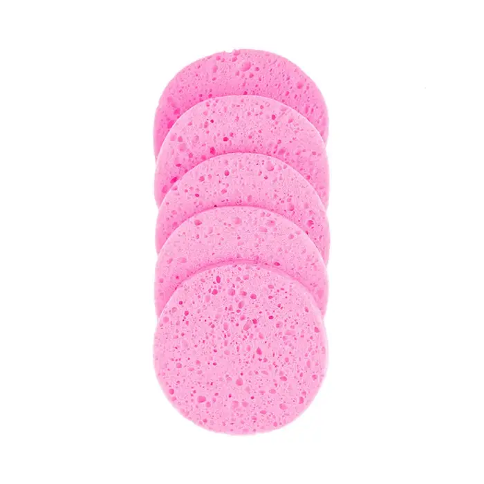 Outil démaqucorporelle rond pour le visage, éponge de lavage du visage, compresse en cellulose, bouf