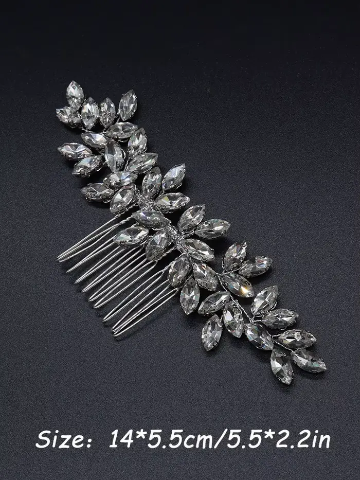 Peigne à cheveux de luxe en strass, coiffure de mariée pour accessoire de cheveux, bandeau élégant f