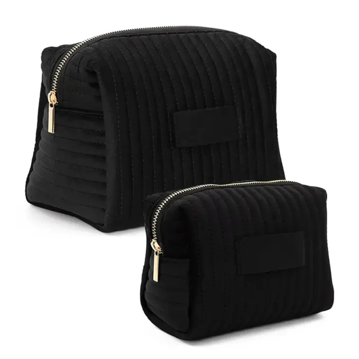 Grande trousse de maquillage en velours avec fermeture éclair, organiseur de voyage, trousse de toil