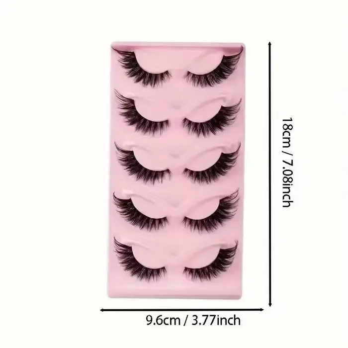 Cils de chat effet volume spectaculaire, 5 paires, faux cils en bande, vente chaude