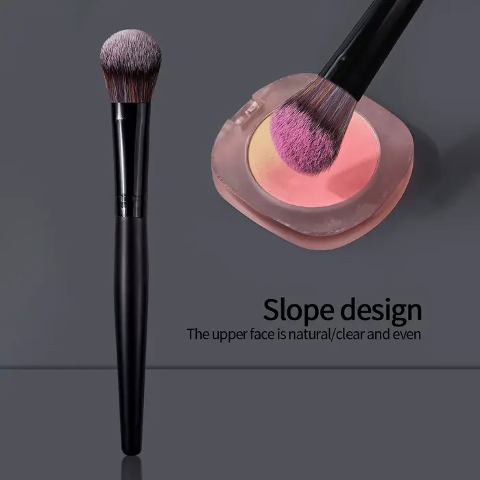 Brosse à Blush crème coudée professionnelle
